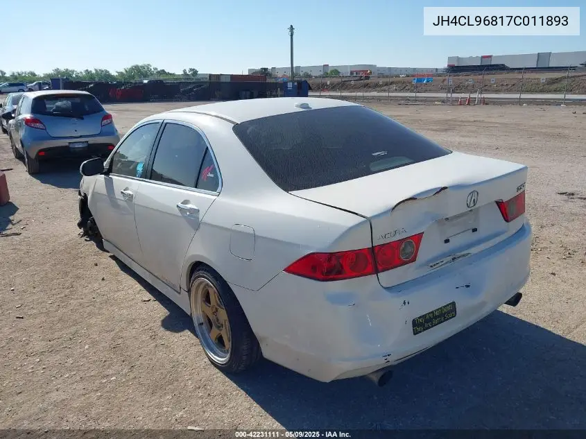 2007 Acura Tsx VIN: JH4CL96817C011893 Lot: 42231111