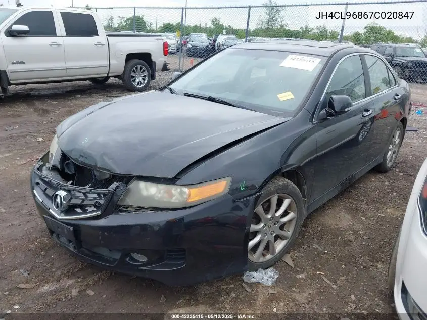 2007 Acura Tsx VIN: JH4CL96867C020847 Lot: 42235415