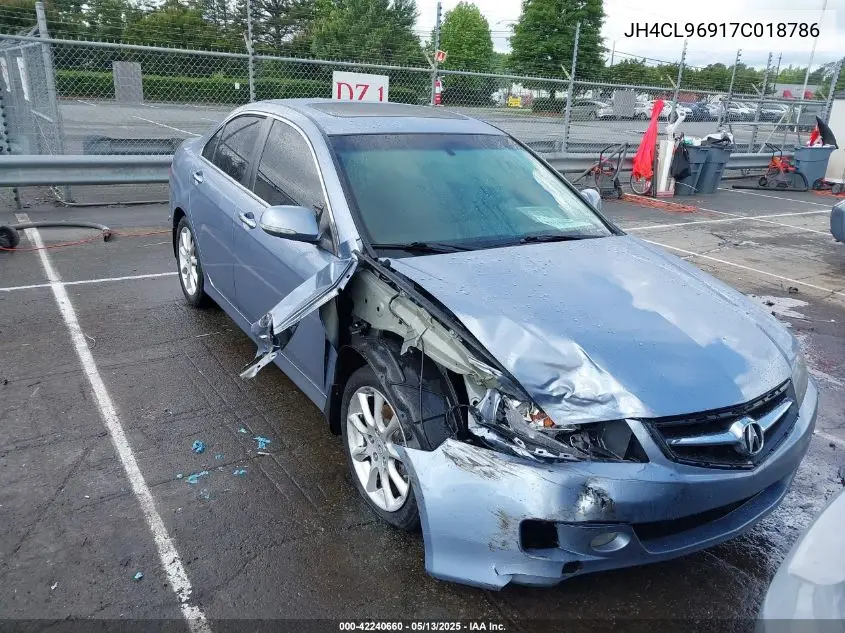 2007 Acura Tsx VIN: JH4CL96917C018786 Lot: 42240660