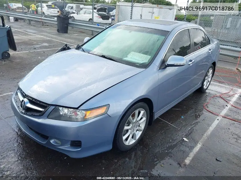 2007 Acura Tsx VIN: JH4CL96917C018786 Lot: 42240660