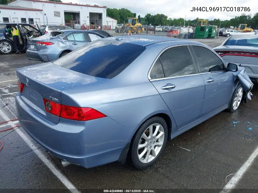2007 Acura Tsx VIN: JH4CL96917C018786 Lot: 42240660