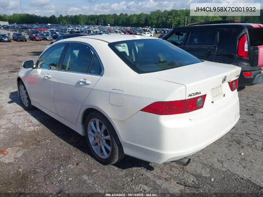 2007 Acura Tsx VIN: JH4CL958X7C001932 Lot: 42242422