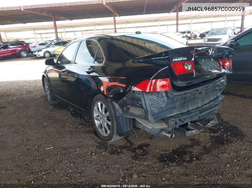 2007 Acura Tsx VIN: JH4CL96857C000959 Lot: 42243410