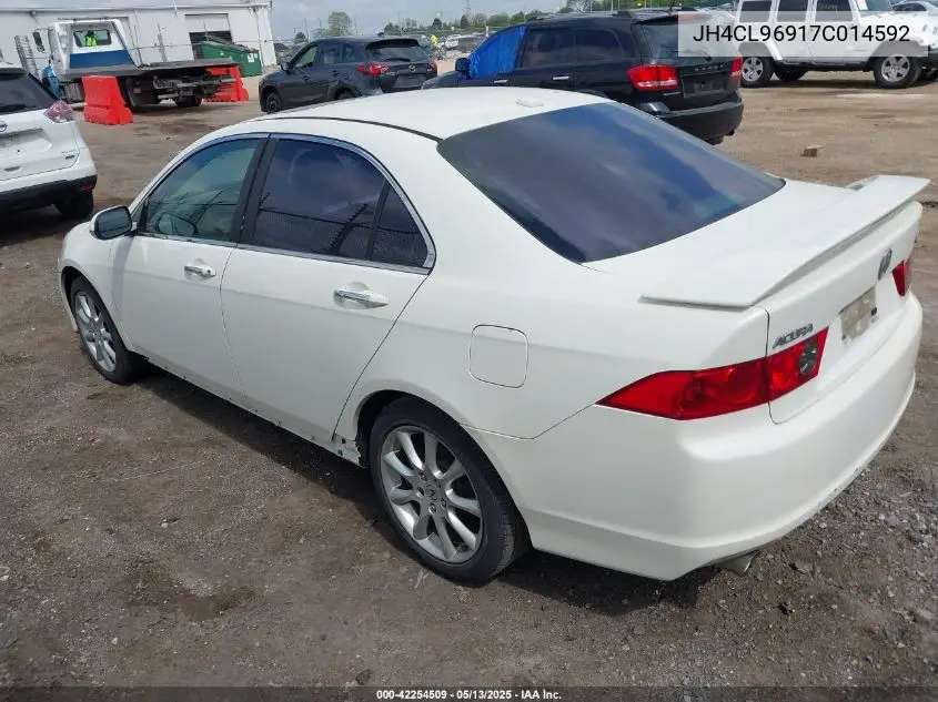 2007 Acura Tsx VIN: JH4CL96917C014592 Lot: 42254509