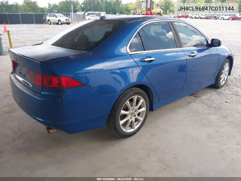 2007 Acura Tsx VIN: JH4CL96847C011144 Lot: 42582684