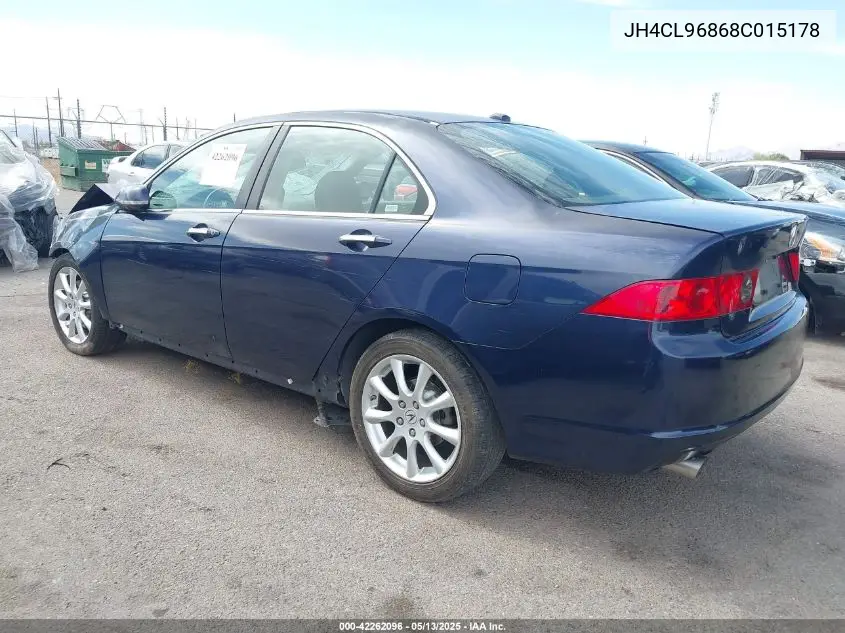 2008 Acura Tsx VIN: JH4CL96868C015178 Lot: 42262096
