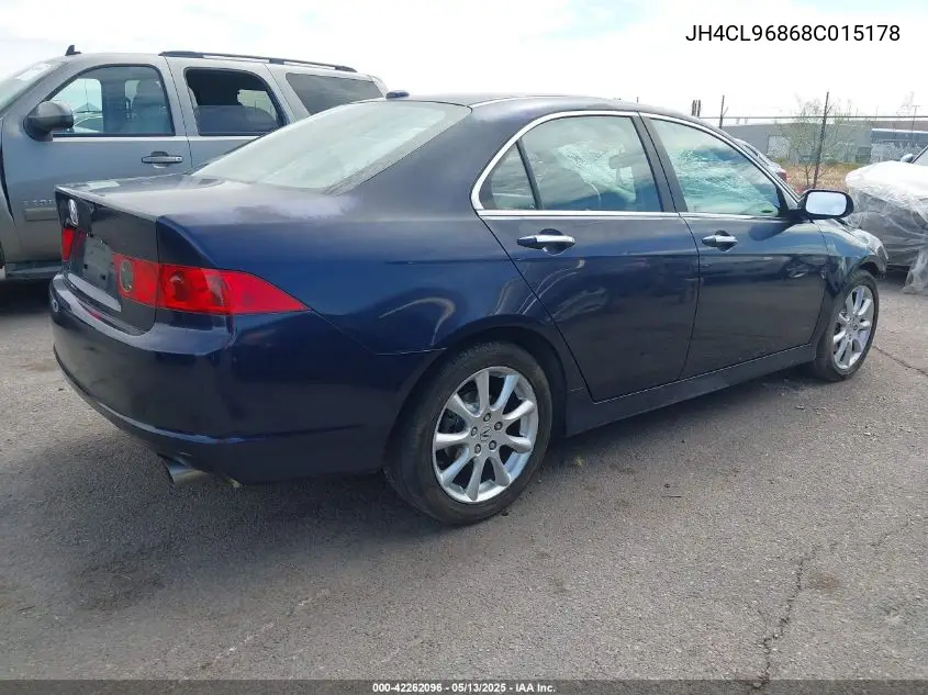 2008 Acura Tsx VIN: JH4CL96868C015178 Lot: 42262096