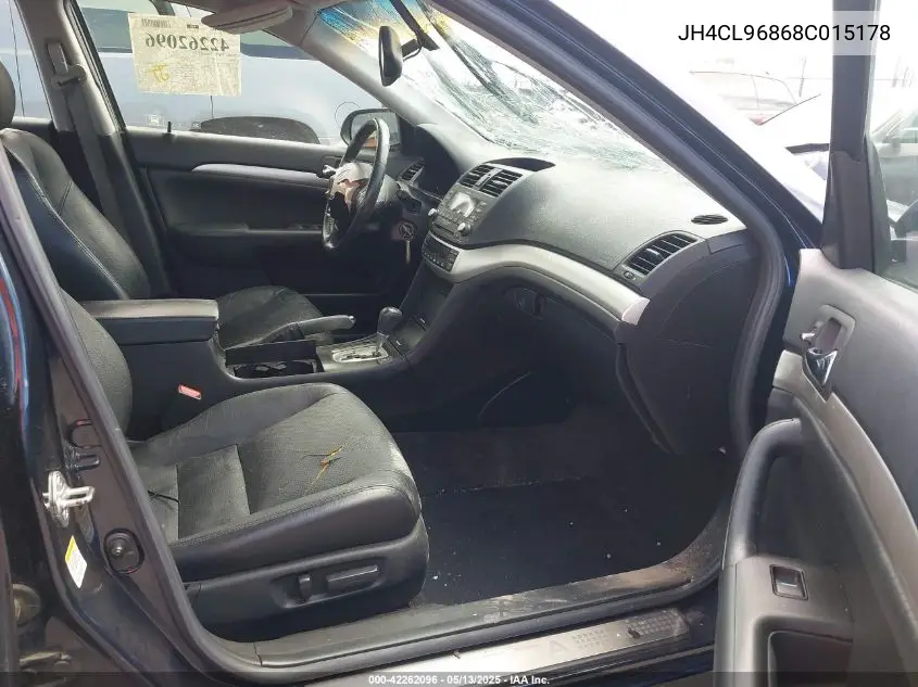 2008 Acura Tsx VIN: JH4CL96868C015178 Lot: 42262096