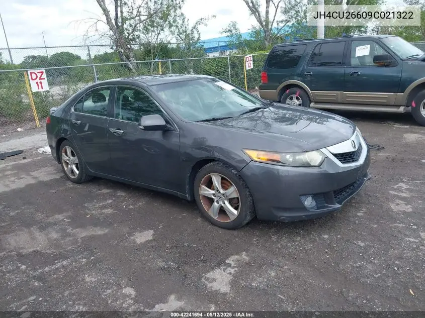 2009 Acura Tsx VIN: JH4CU26609C021322 Lot: 42241694