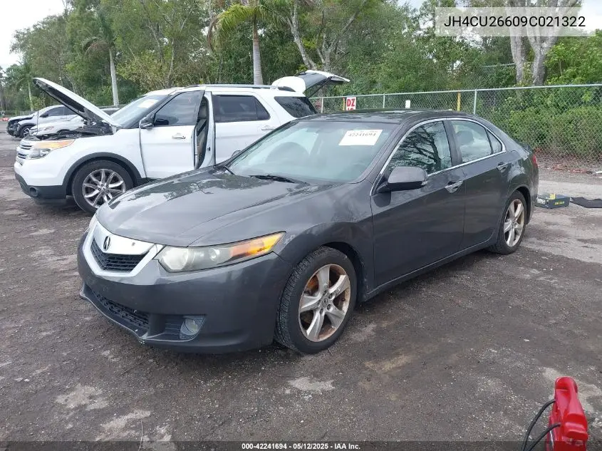 2009 Acura Tsx VIN: JH4CU26609C021322 Lot: 42241694