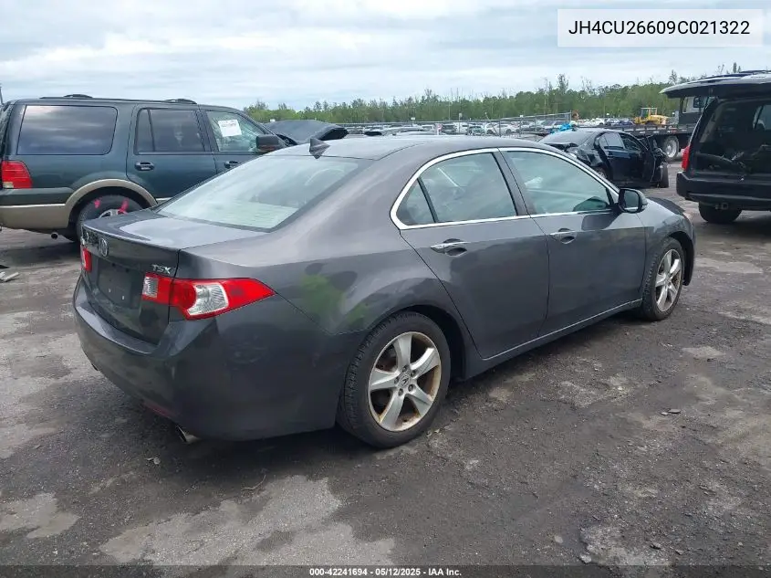 2009 Acura Tsx VIN: JH4CU26609C021322 Lot: 42241694
