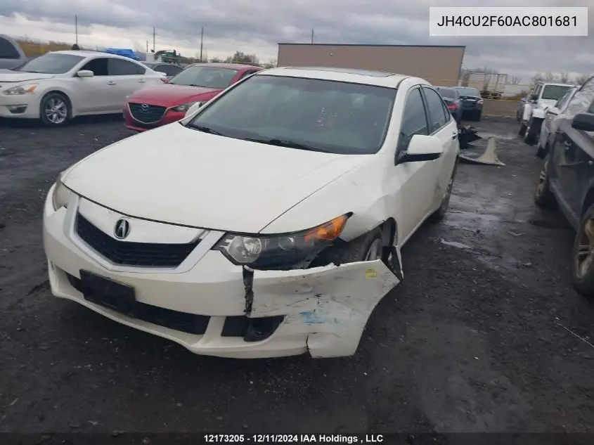2010 Acura Tsx VIN: JH4CU2F60AC801681 Lot: 12173205