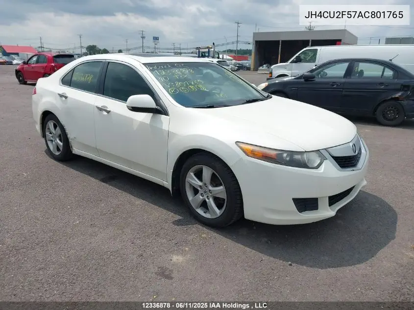 2010 Acura Tsx VIN: JH4CU2F57AC801765 Lot: 12336878