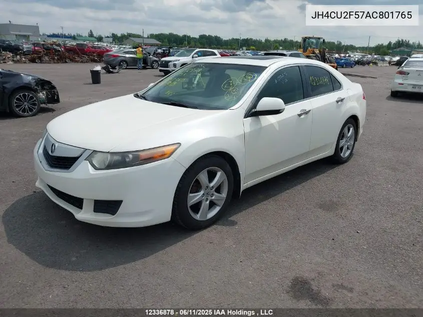 2010 Acura Tsx VIN: JH4CU2F57AC801765 Lot: 12336878