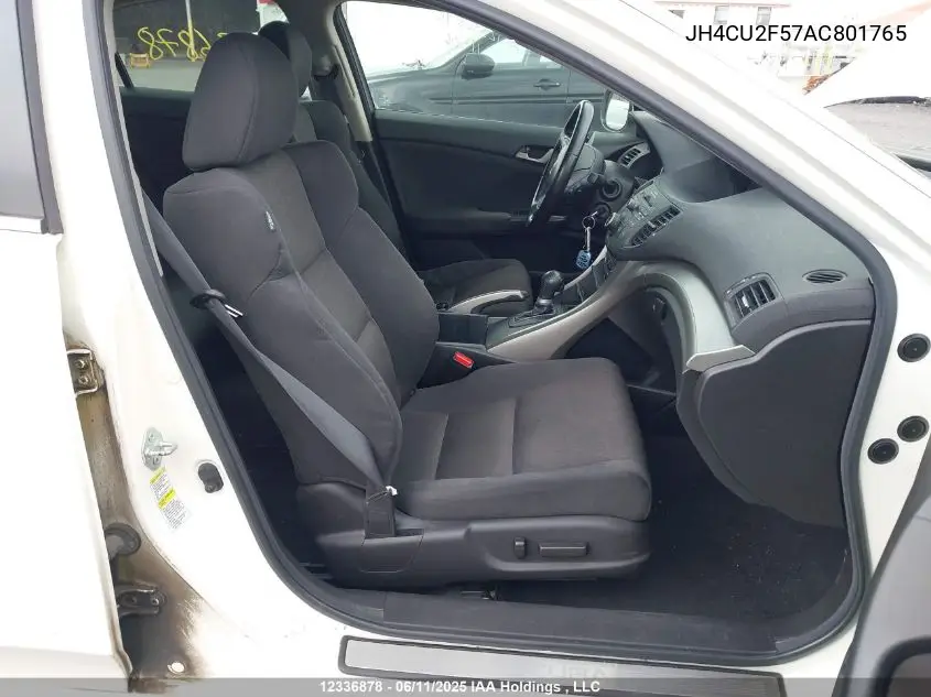 2010 Acura Tsx VIN: JH4CU2F57AC801765 Lot: 12336878