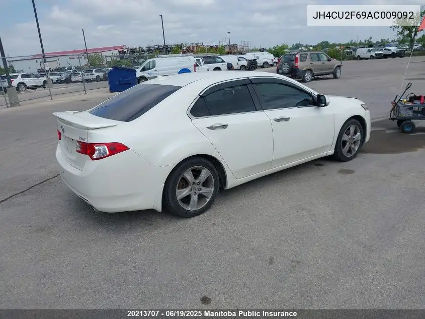 2010 Acura Tsx VIN: JH4CU2F69AC009092 Lot: 20213707