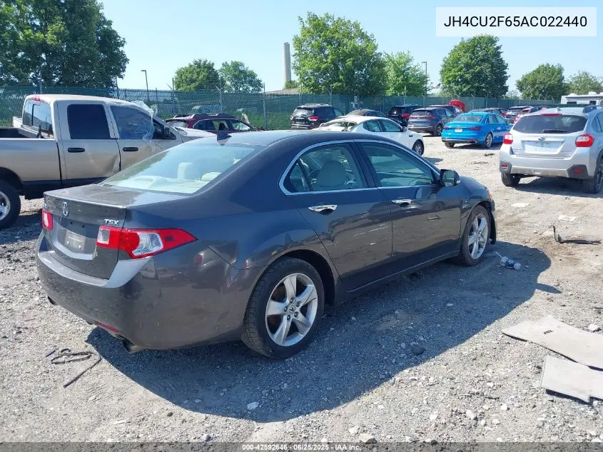 2010 Acura Tsx 2.4 VIN: JH4CU2F65AC022440 Lot: 42592646