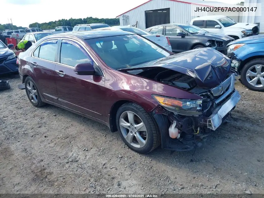 2010 Acura Tsx 2.4 VIN: JH4CU2F67AC000147 Lot: 42645969