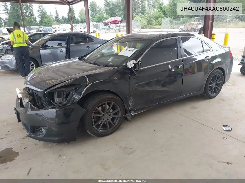 2010 Acura Tsx 3.5 VIN: JH4CU4F4XAC800242 Lot: 42648690