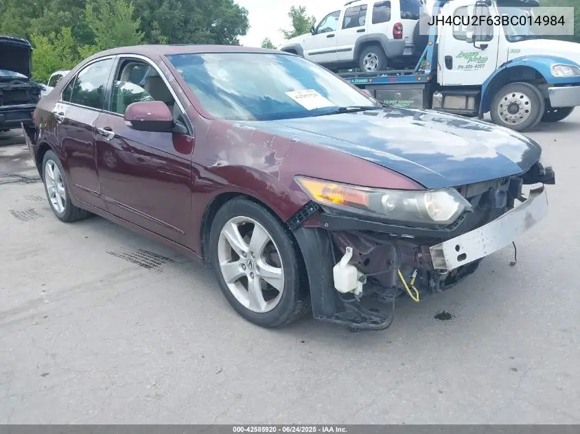 2011 Acura Tsx 2.4 VIN: JH4CU2F63BC014984 Lot: 42585920