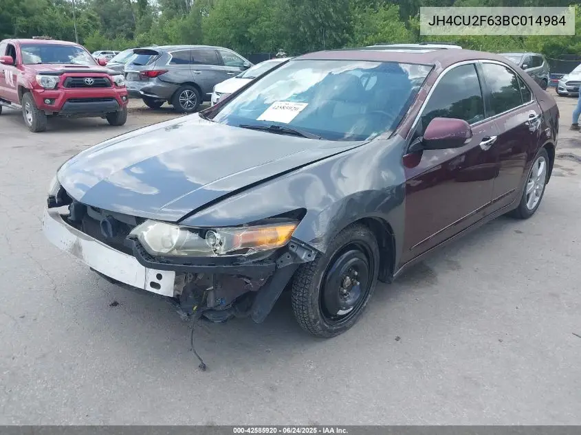2011 Acura Tsx 2.4 VIN: JH4CU2F63BC014984 Lot: 42585920