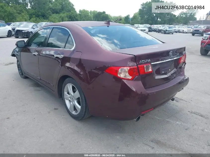 2011 Acura Tsx 2.4 VIN: JH4CU2F63BC014984 Lot: 42585920