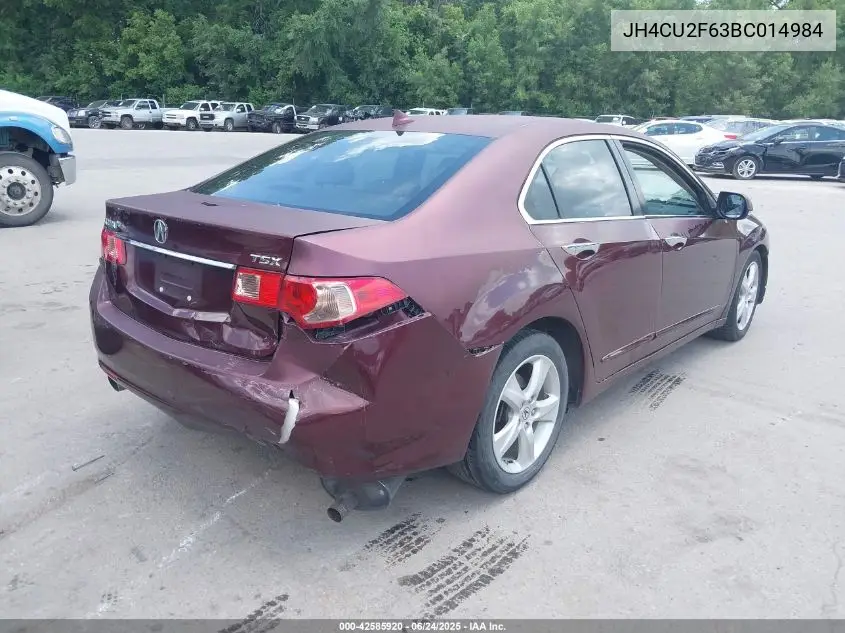 2011 Acura Tsx 2.4 VIN: JH4CU2F63BC014984 Lot: 42585920