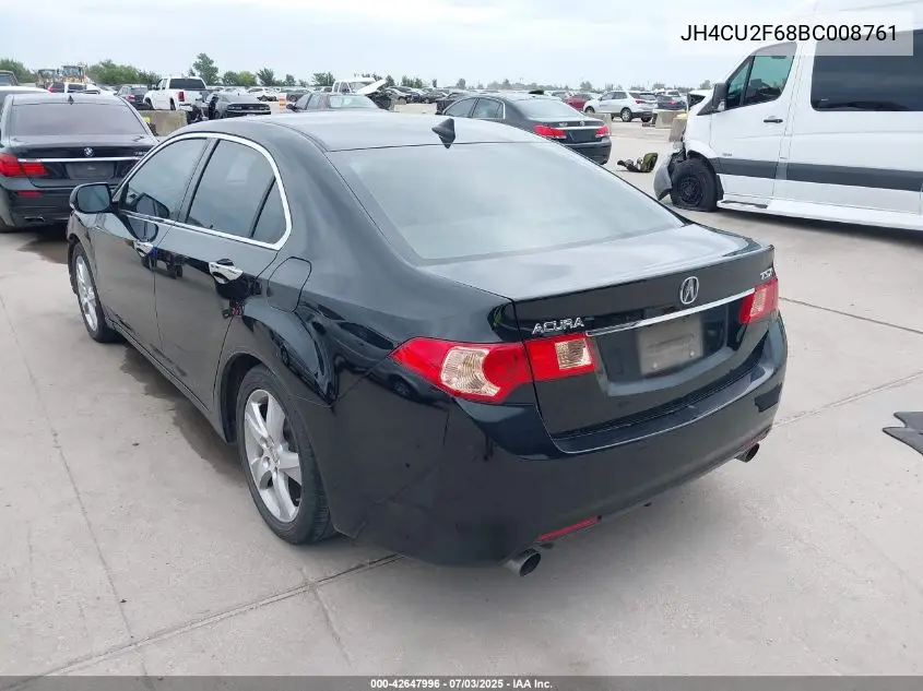 2011 Acura Tsx 2.4 VIN: JH4CU2F68BC008761 Lot: 42647996
