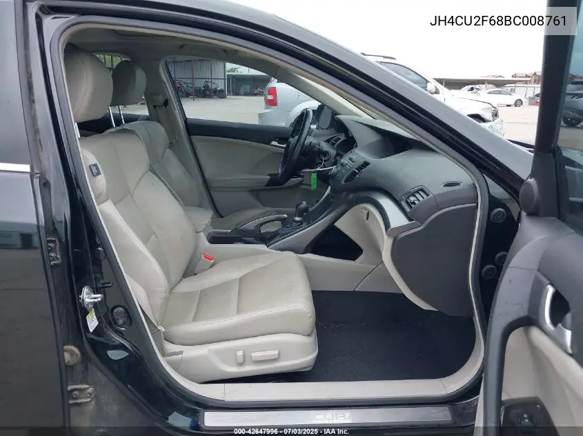 2011 Acura Tsx 2.4 VIN: JH4CU2F68BC008761 Lot: 42647996