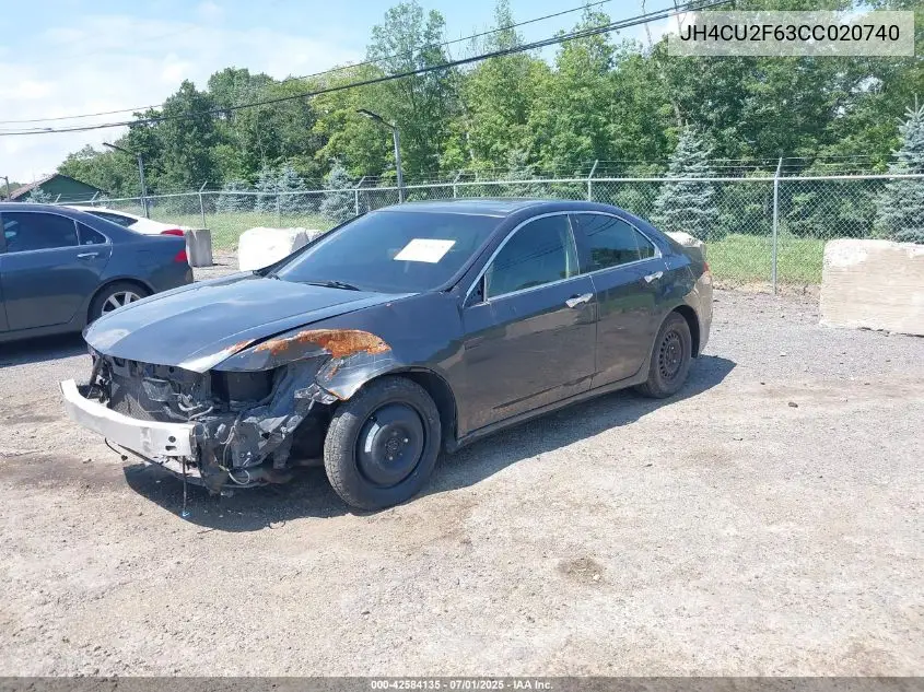 2012 Acura Tsx 2.4 VIN: JH4CU2F63CC020740 Lot: 42584135