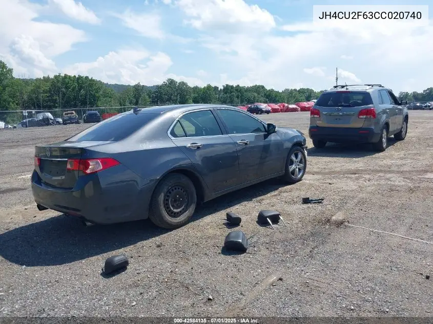 2012 Acura Tsx 2.4 VIN: JH4CU2F63CC020740 Lot: 42584135