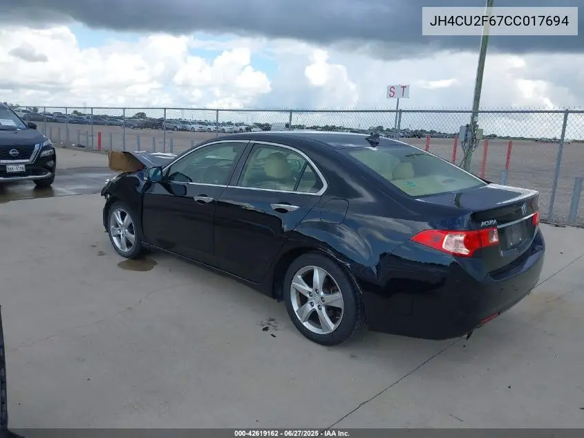 2012 Acura Tsx 2.4 VIN: JH4CU2F67CC017694 Lot: 42619162