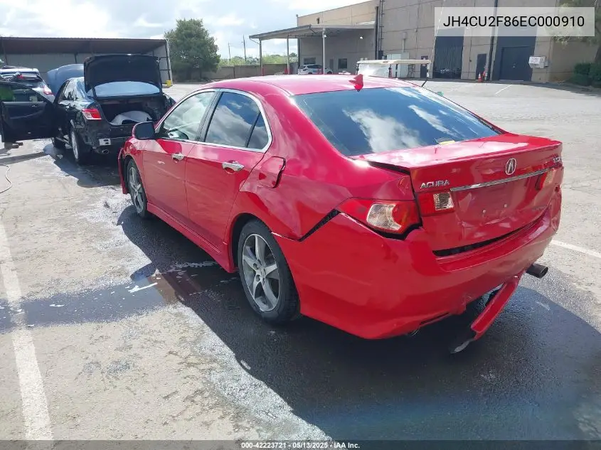 2014 Acura Tsx 2.4 VIN: JH4CU2F86EC000910 Lot: 42223721
