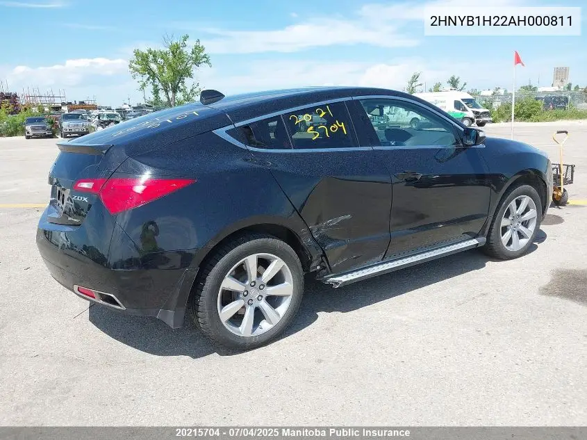 2010 Acura Zdx VIN: 2HNYB1H22AH000811 Lot: 20215704