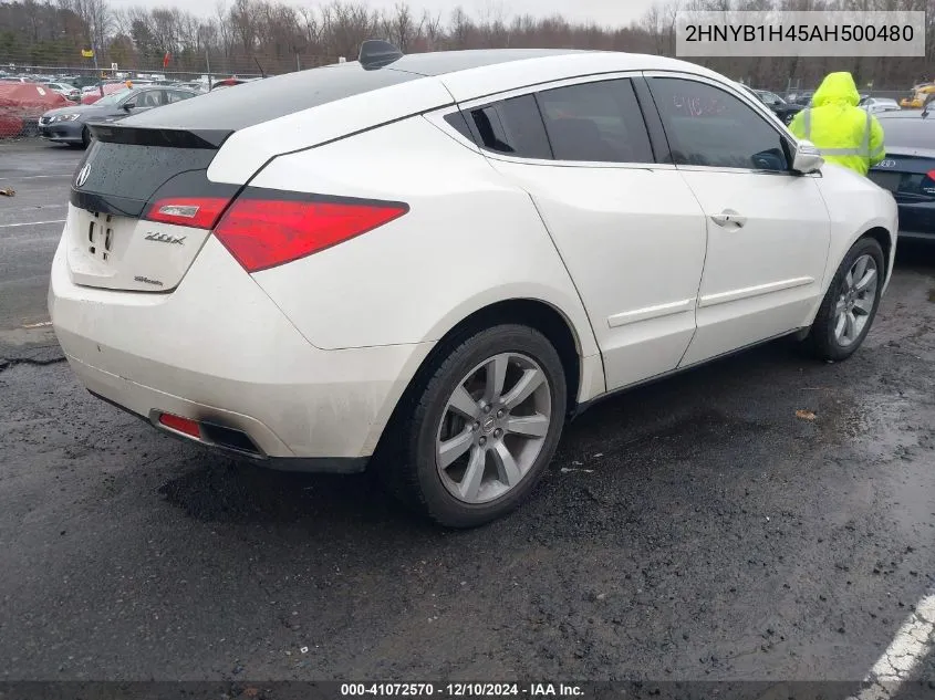 2010 Acura Zdx VIN: 2HNYB1H45AH500480 Lot: 41072570