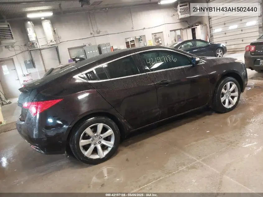 2010 Acura Zdx VIN: 2HNYB1H43AH502440 Lot: 42197186