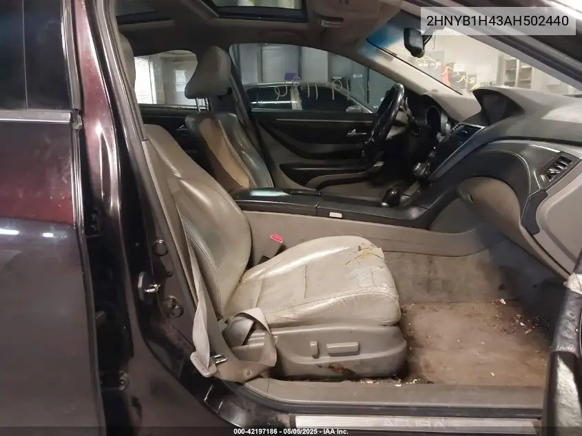 2010 Acura Zdx VIN: 2HNYB1H43AH502440 Lot: 42197186