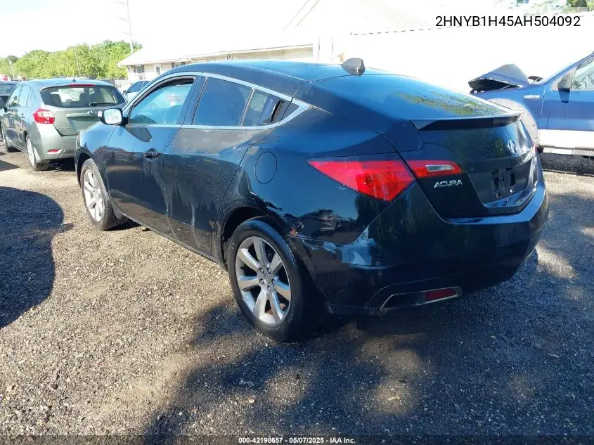 2010 Acura Zdx VIN: 2HNYB1H45AH504092 Lot: 42198657