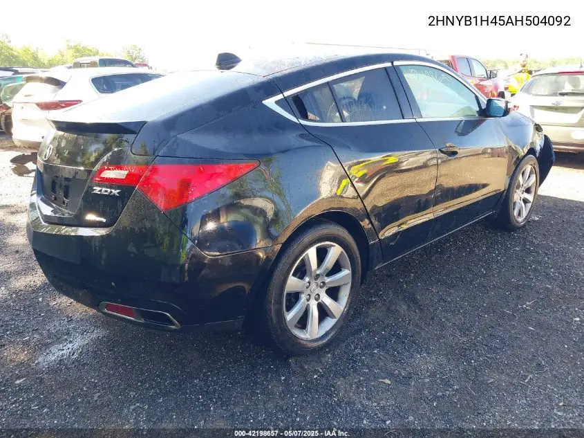 2010 Acura Zdx VIN: 2HNYB1H45AH504092 Lot: 42198657
