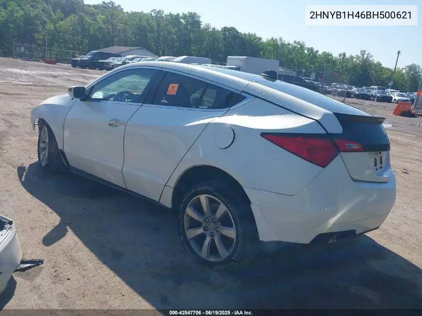 2011 Acura Zdx VIN: 2HNYB1H46BH500621 Lot: 42547706