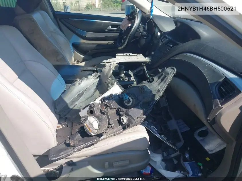 2011 Acura Zdx VIN: 2HNYB1H46BH500621 Lot: 42547706