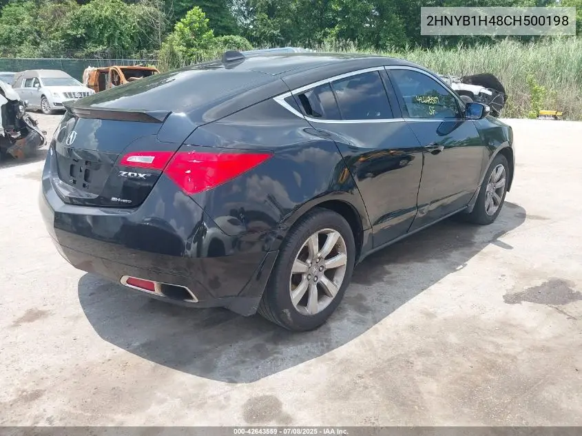 2012 Acura Zdx VIN: 2HNYB1H48CH500198 Lot: 42643559