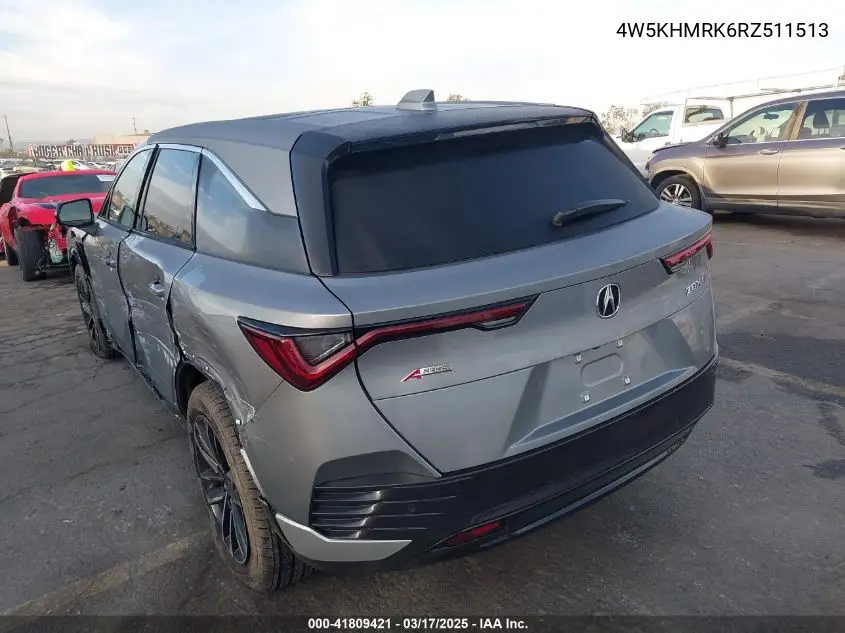 2024 Acura Zdx A-Spec VIN: 4W5KHMRK6RZ511513 Lot: 41809421
