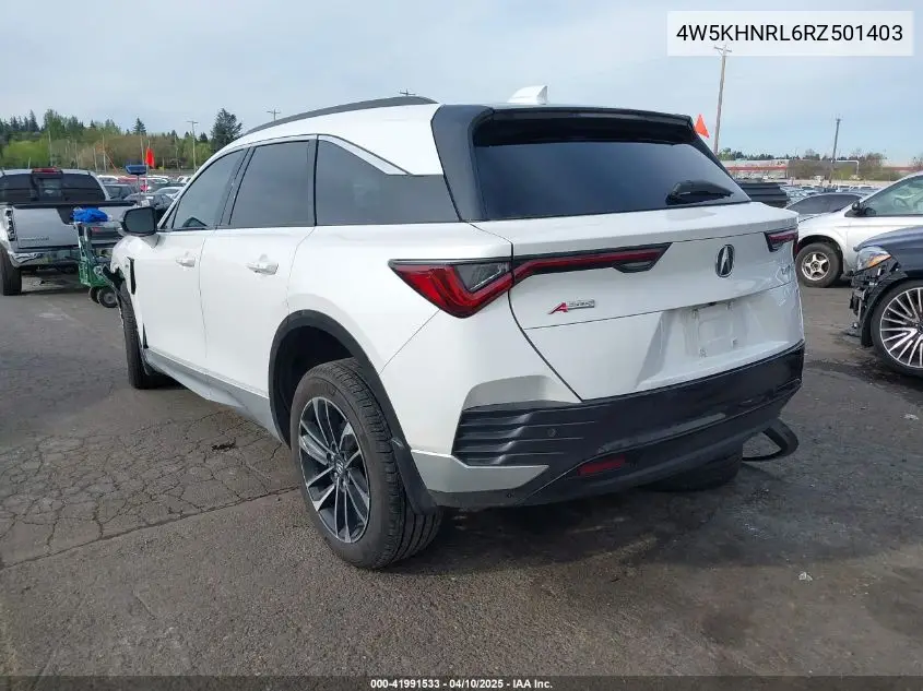 2024 Acura Zdx A-Spec VIN: 4W5KHNRL6RZ501403 Lot: 41991533