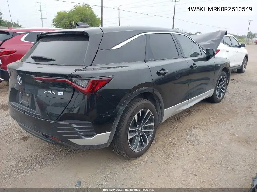 2024 Acura Zdx A-Spec VIN: 4W5KHMRK0RZ510549 Lot: 42210658