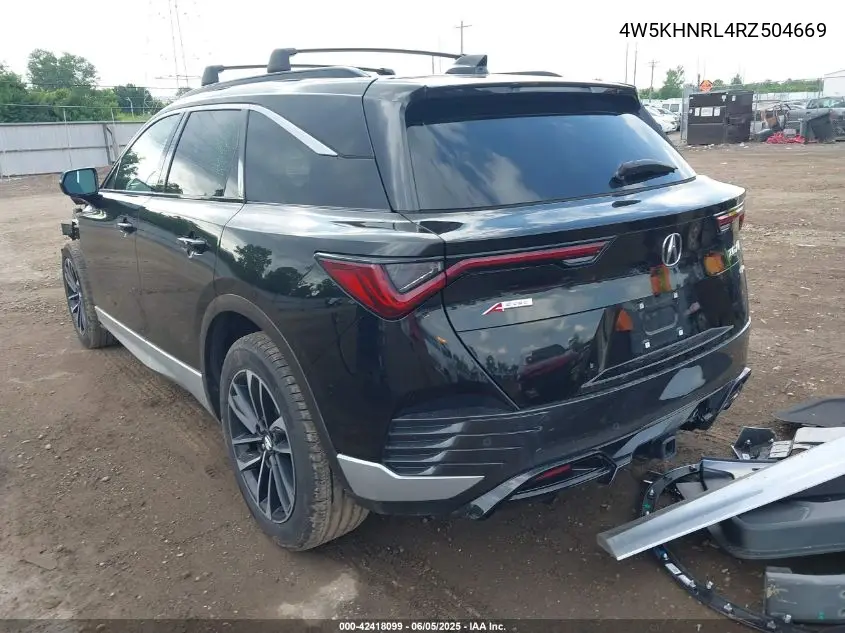 2024 Acura Zdx A-Spec VIN: 4W5KHNRL4RZ504669 Lot: 42418099