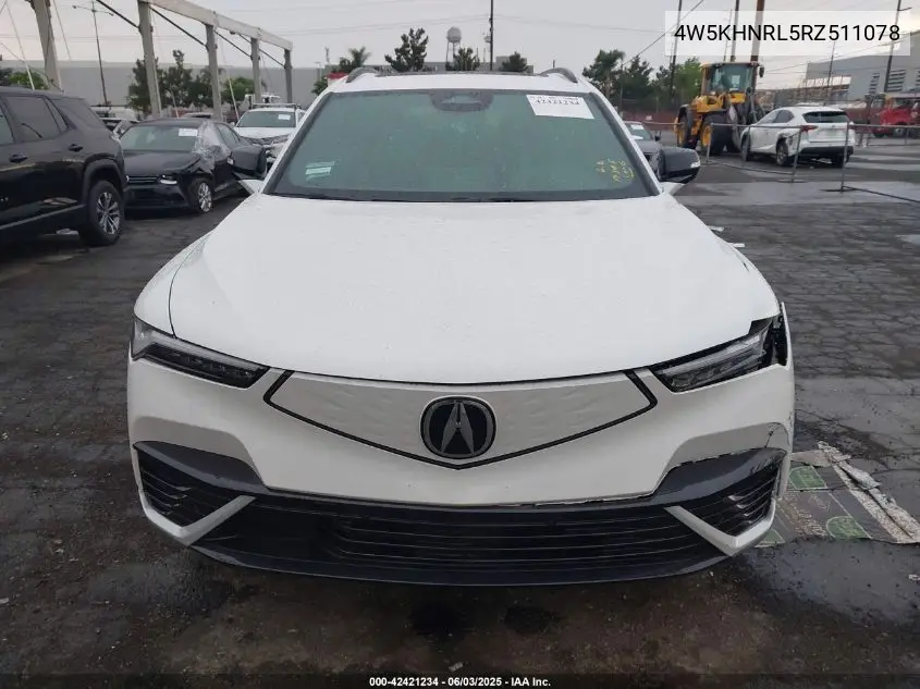 2024 Acura Zdx A-Spec VIN: 4W5KHNRL5RZ511078 Lot: 42421234