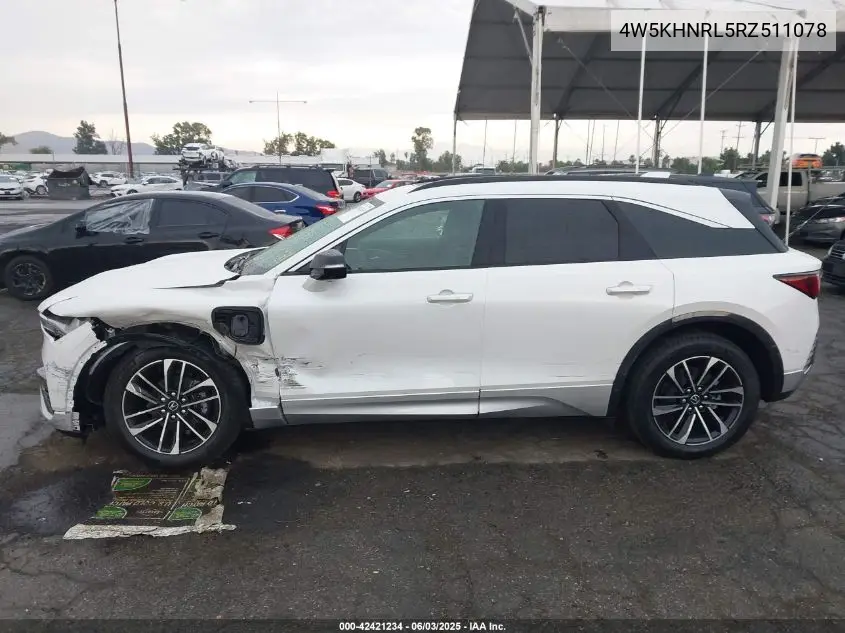2024 Acura Zdx A-Spec VIN: 4W5KHNRL5RZ511078 Lot: 42421234