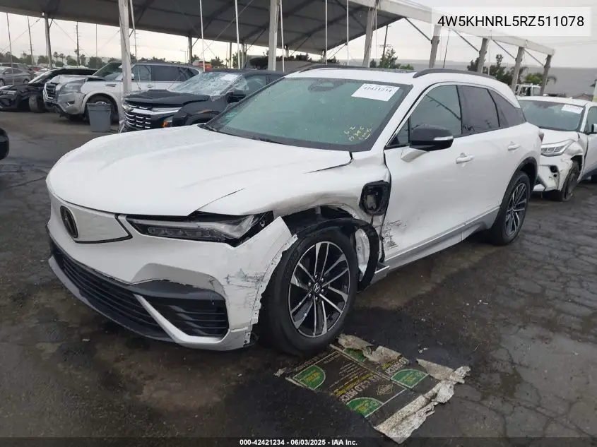 2024 Acura Zdx A-Spec VIN: 4W5KHNRL5RZ511078 Lot: 42421234