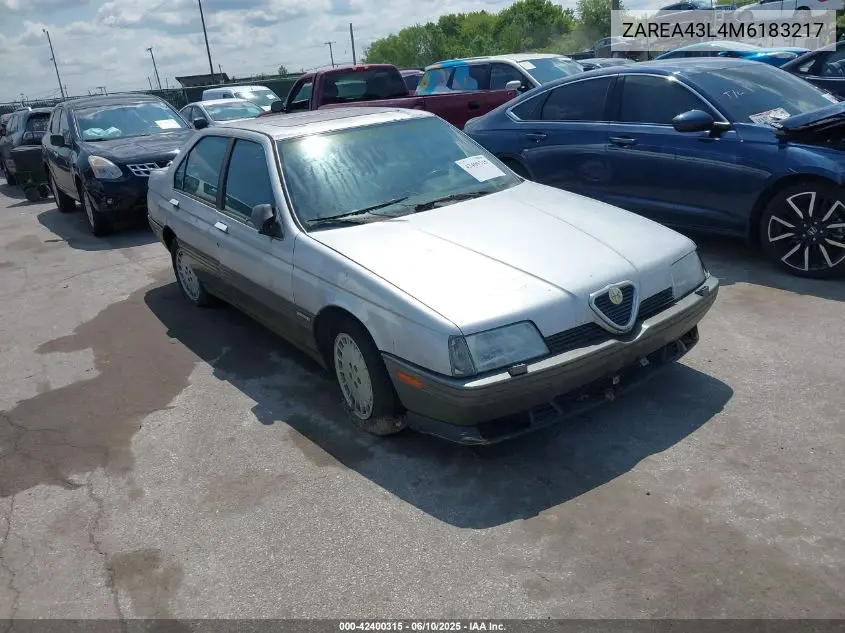 1991 Alfa Romeo 164 L VIN: ZAREA43L4M6183217 Lot: 42400315
